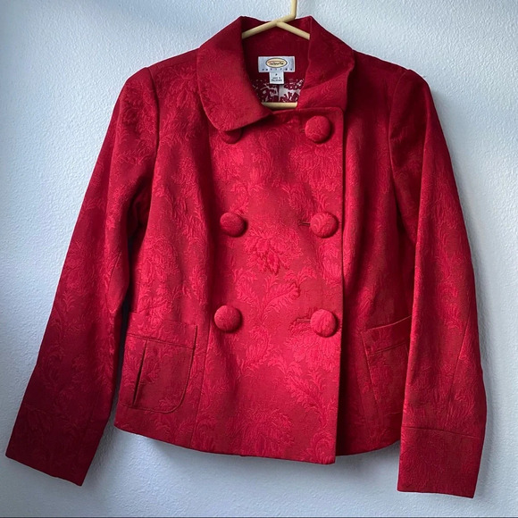 132. NWT Talbots Floral Red jacket - Picture 7 of 12